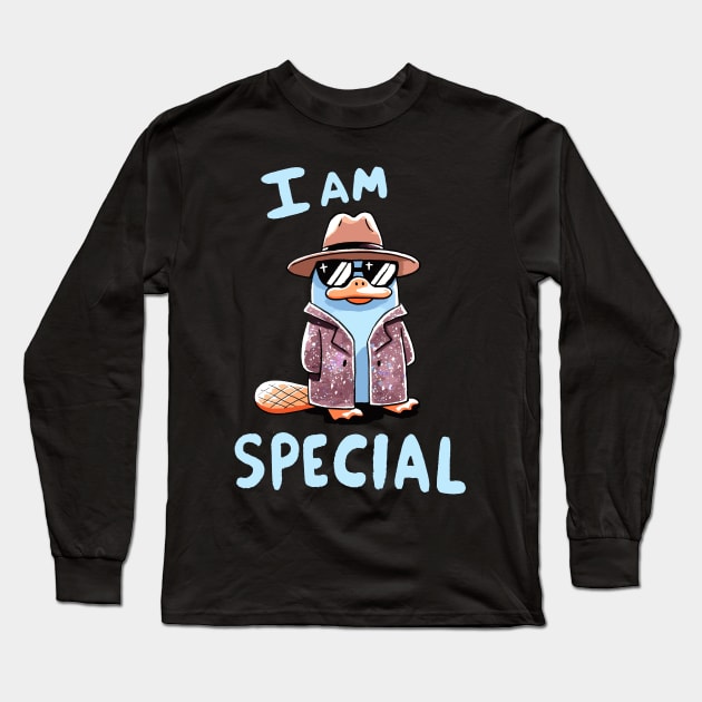 I am Special Platypus Long Sleeve T-Shirt by DoodleDashDesigns